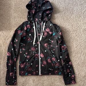 Floral Bomber Jacket with Hood